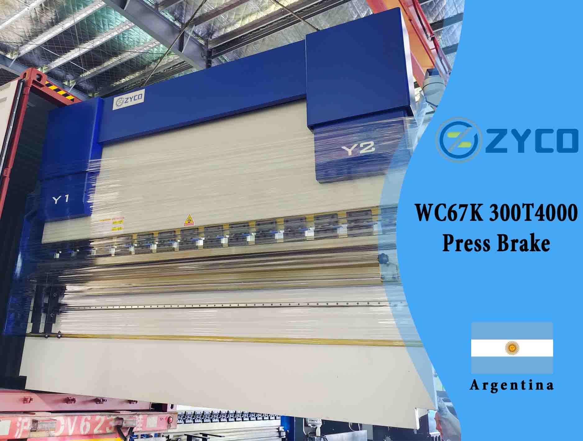 Arjantin-WC67K 300T4000 otomatik cnc Pres Freni