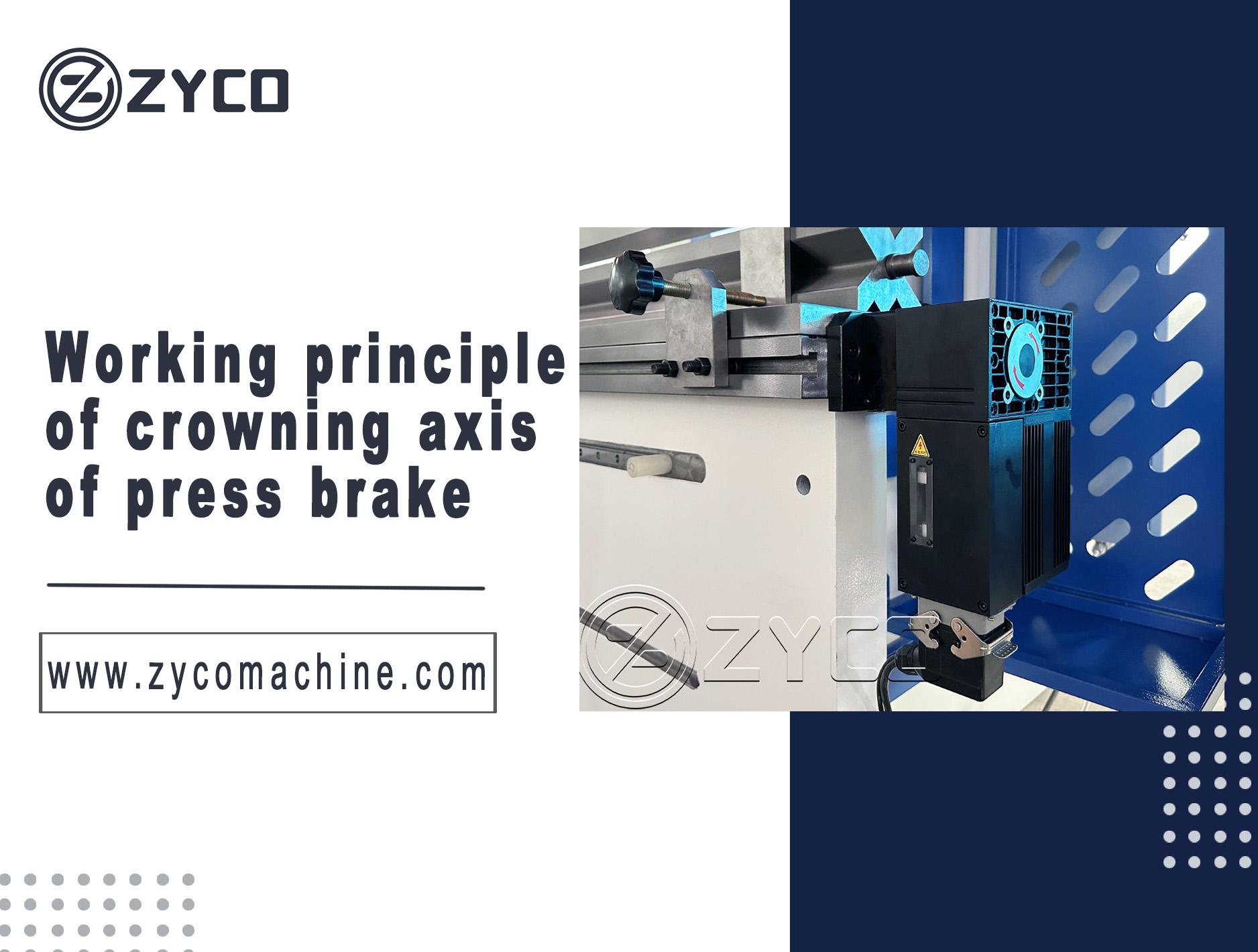 Working principle of crowning axis of press brake