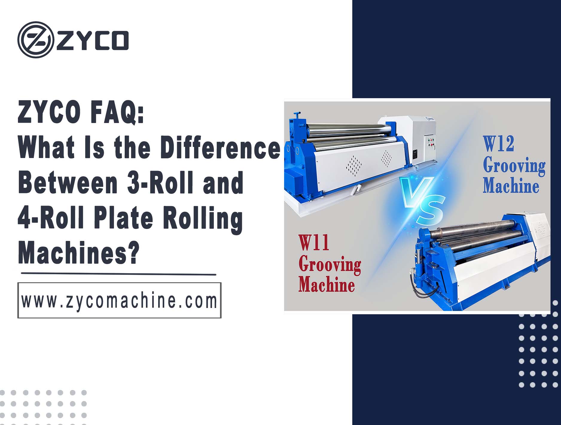 ZYCO FAQ: What Is the Difference Between 3-Roll and 4-Roll Plate Rolling Machines?