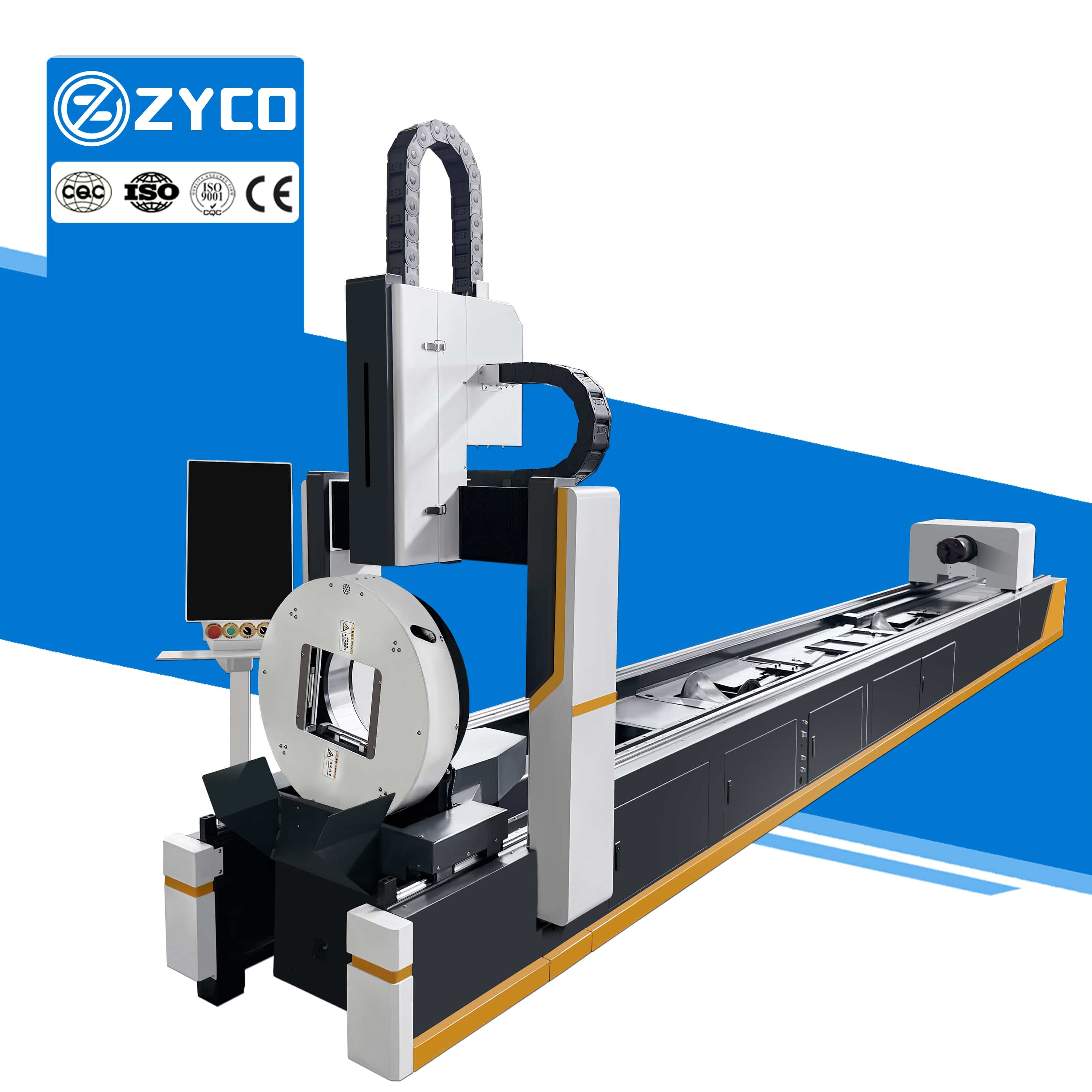 ZYCO Otomatik CNC Fiber Lazer Boru Kesme Makinesi (Paslanmaz Çelik ve Çelik İçin)