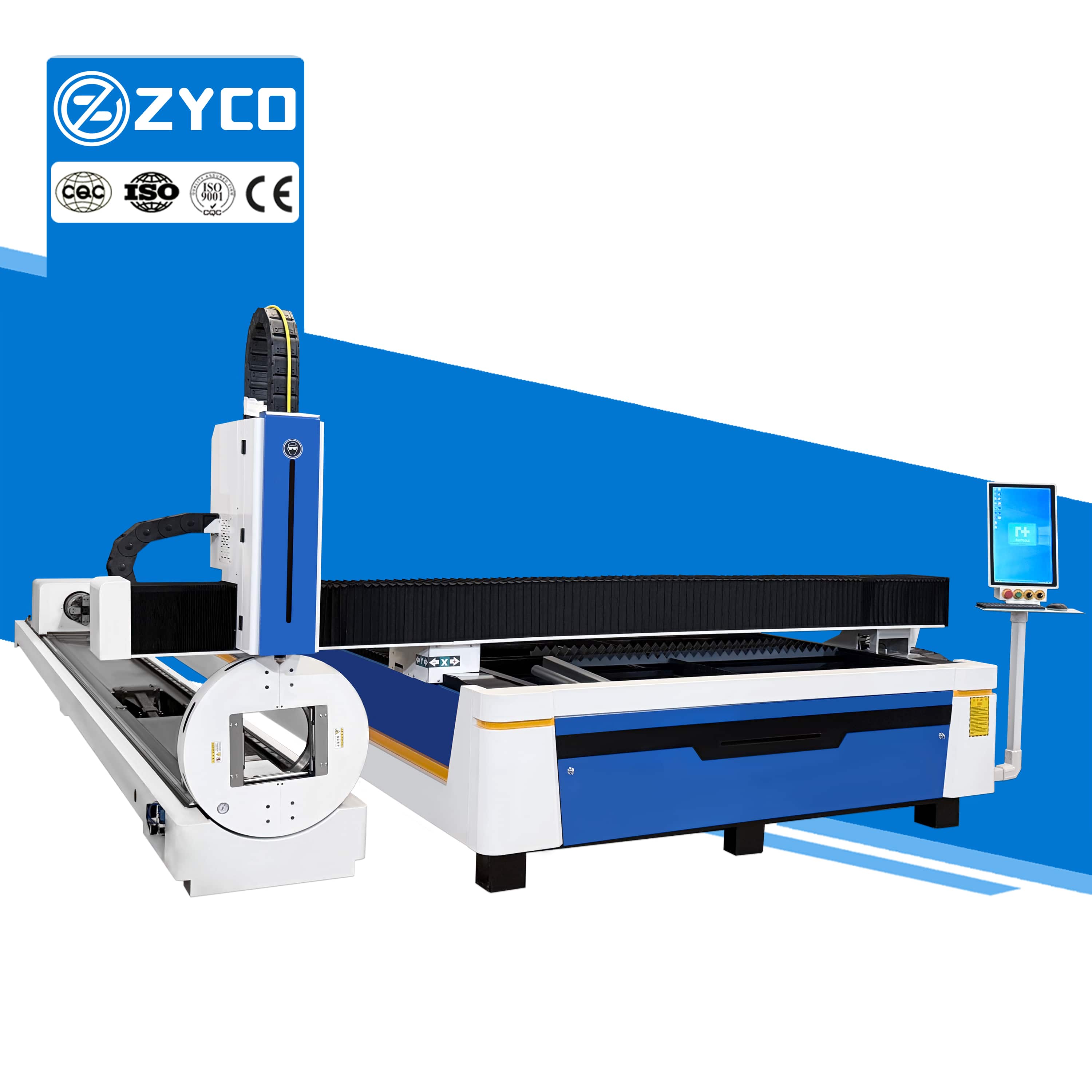 ZYCO Metal Levha ve Boru Fiber Lazer Kesim Makinesi CNC Sac Metal İşleme Lazer Kesim Makinesi
