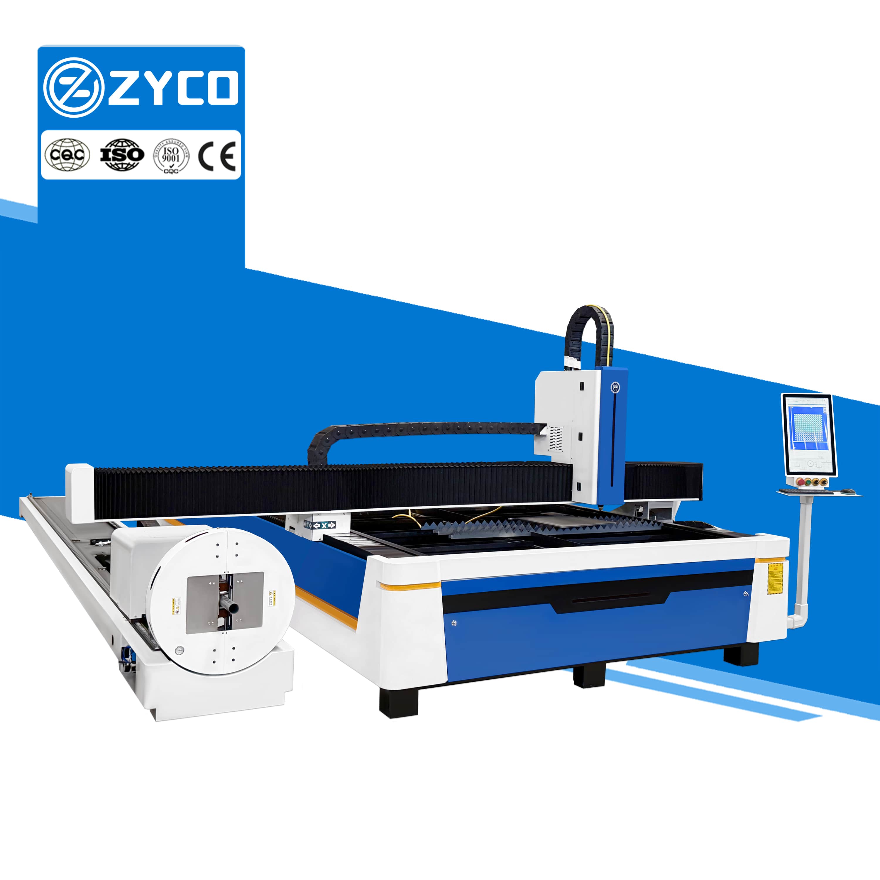 ZYCO Metal Levha ve Boru Fiber Lazer Kesim Makinesi CNC Sac Metal İşleme Lazer Kesim Makinesi