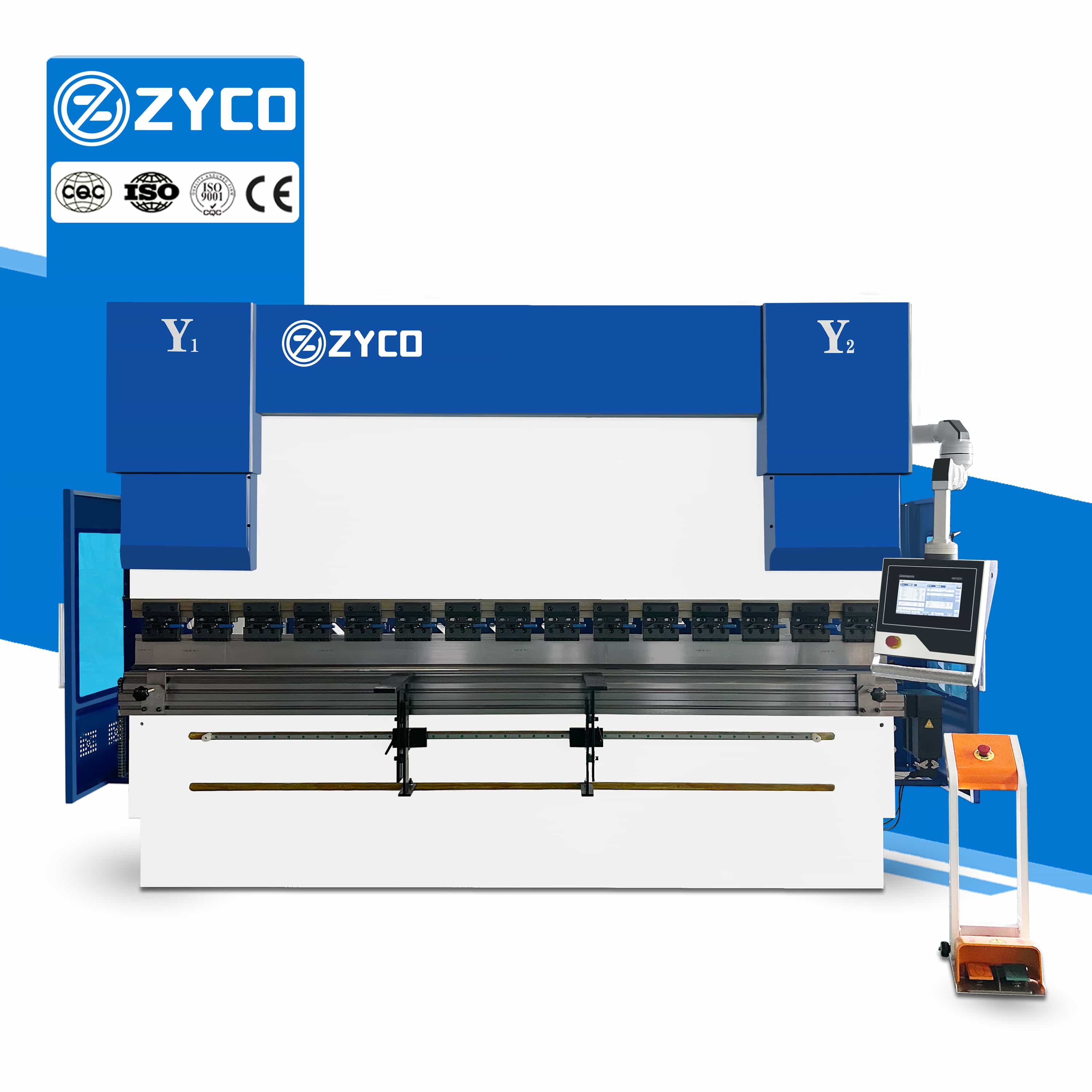 Gelişmiş Elektro-Hidrolik Senkronizasyonlu 200T 3200mm DA53T CNC Pres Freni