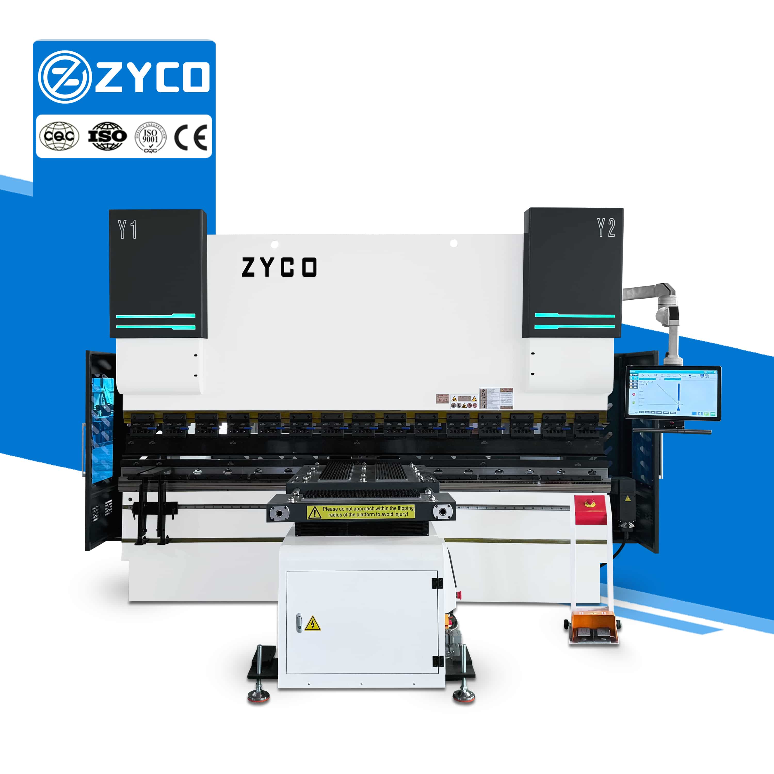 ZYCO Yüksek Kaliteli ET18 Elektro-hidrolik Bükme Makinesi Yüksek Hassasiyetli 8+1 Eksenli Metal Pres Freni Satılık